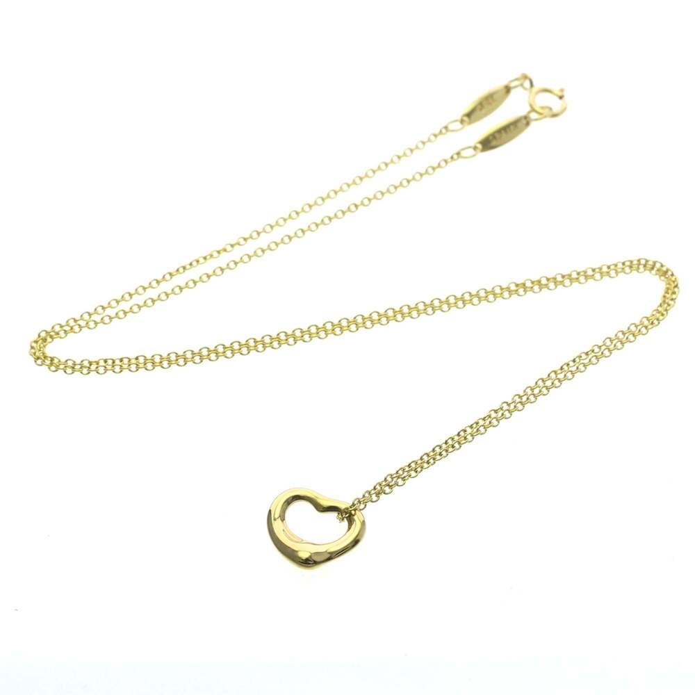 Tiffany & Co. Elsa Peretti Open Heart Pendant 18K Yellow Gold 11mm
